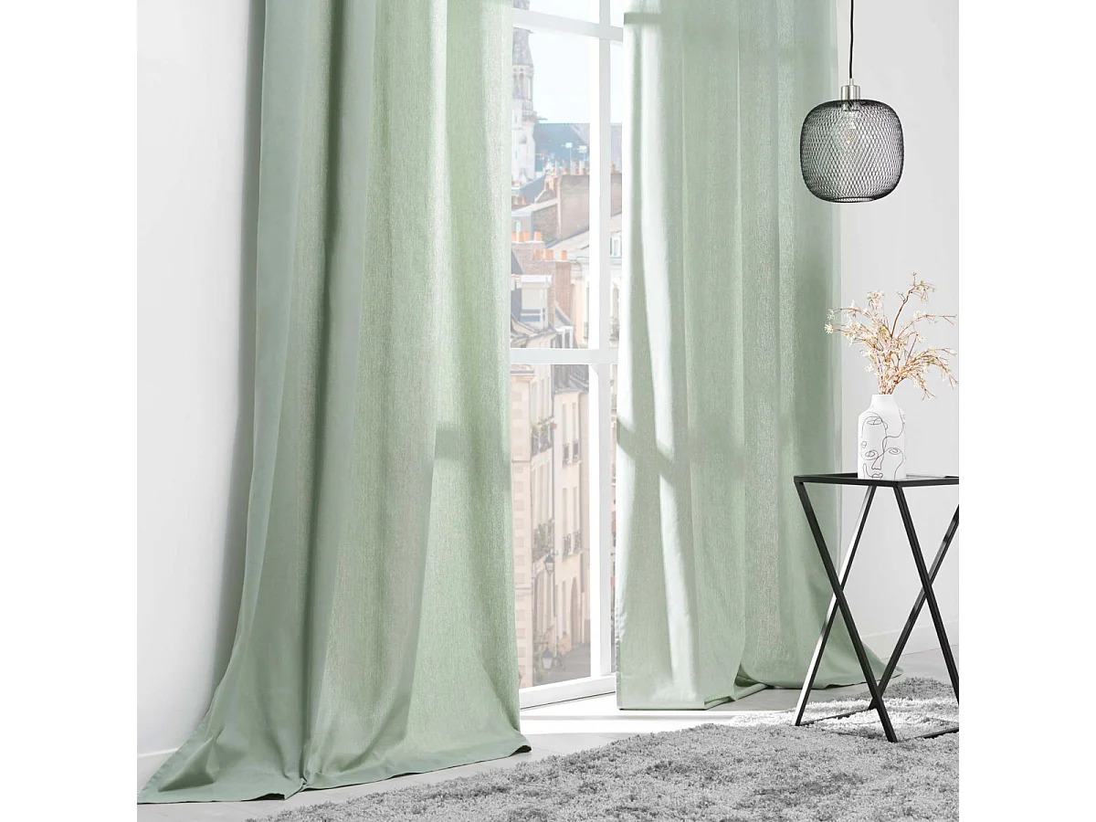 Rideau à Œillets "Twily" 135x260cm Sauge