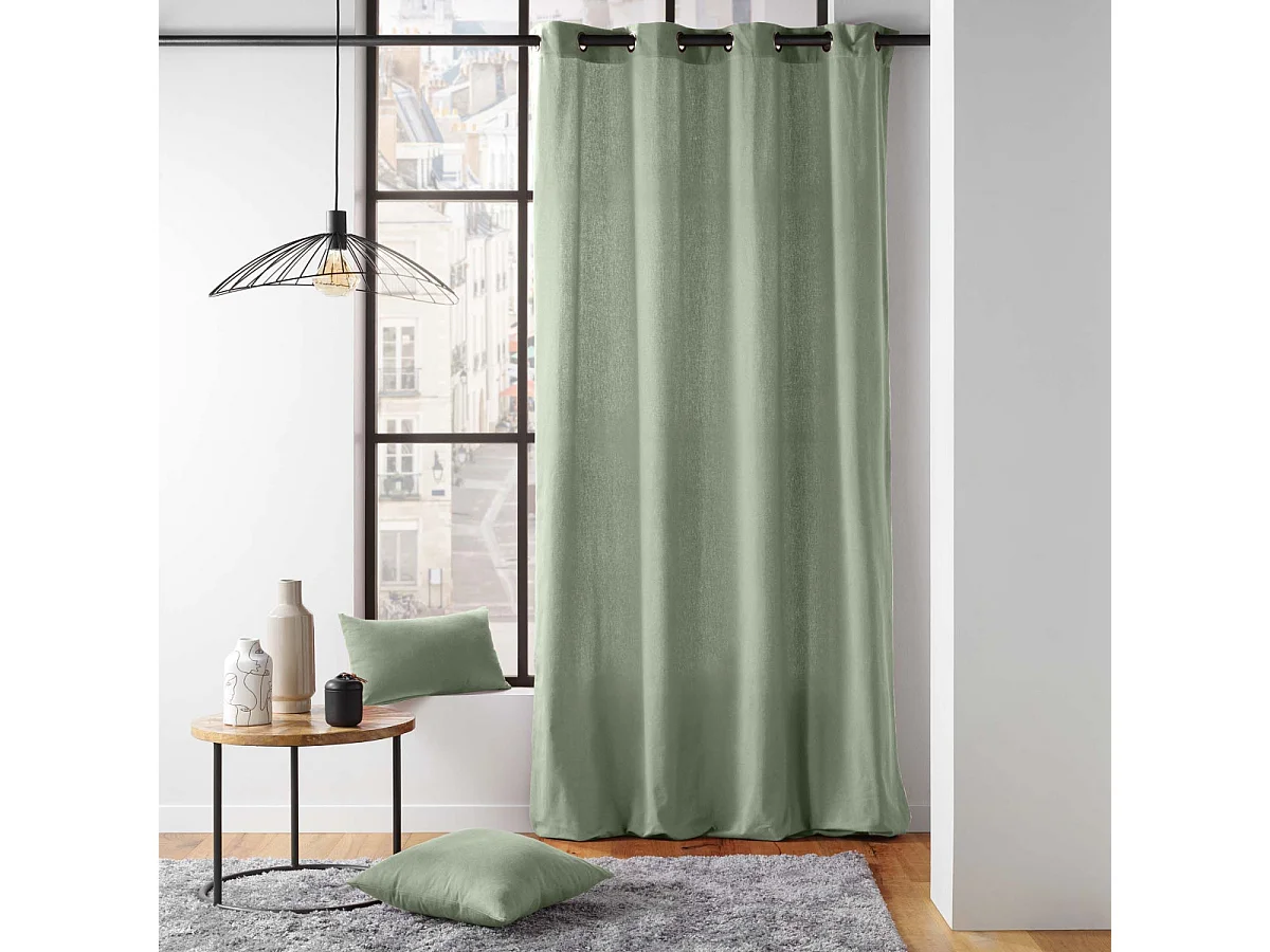 Rideau à Œillets "Twily" 135x260cm Sauge