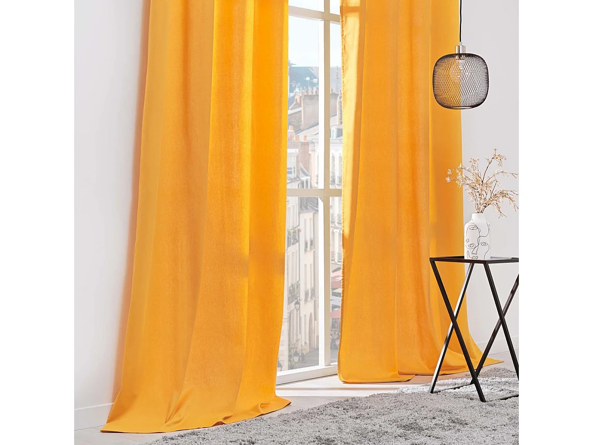 Rideau à Œillets "Twily" 135x260cm Jaune