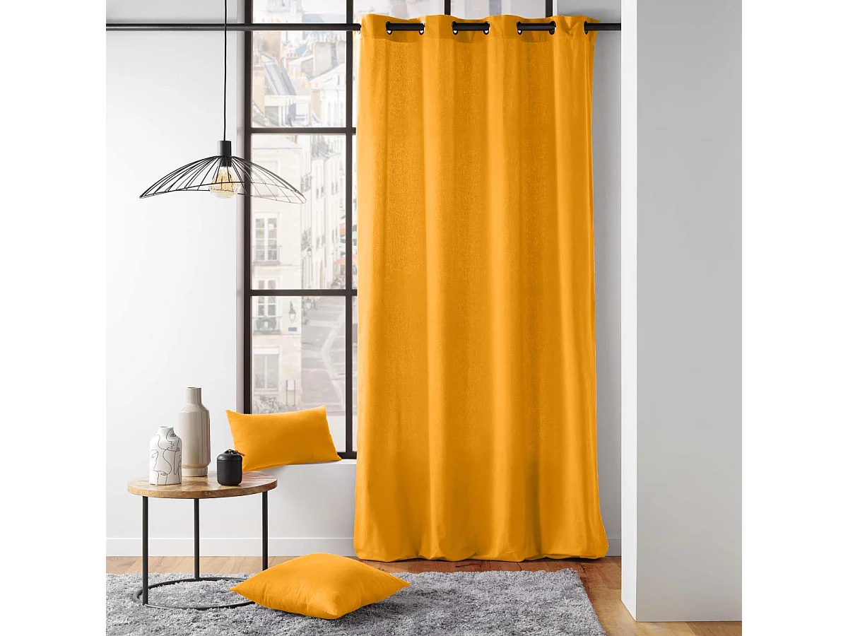 Rideau à Œillets "Twily" 135x260cm Jaune