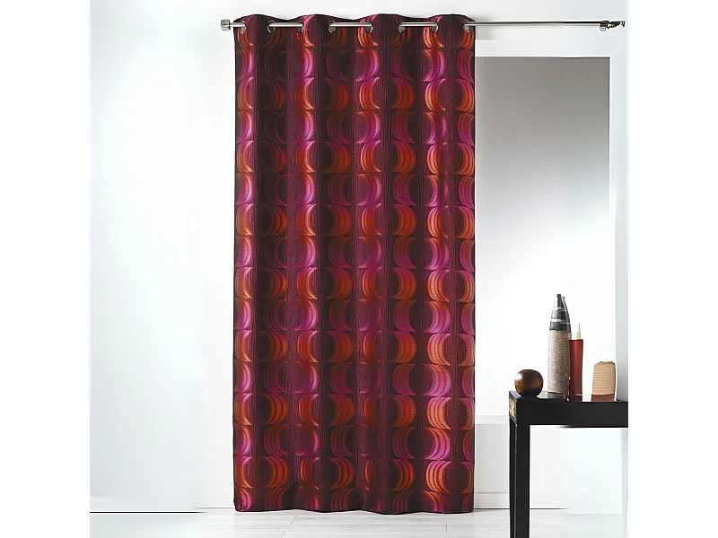 Rideau en Jacquard à Imprimés "Croissant de Lune"