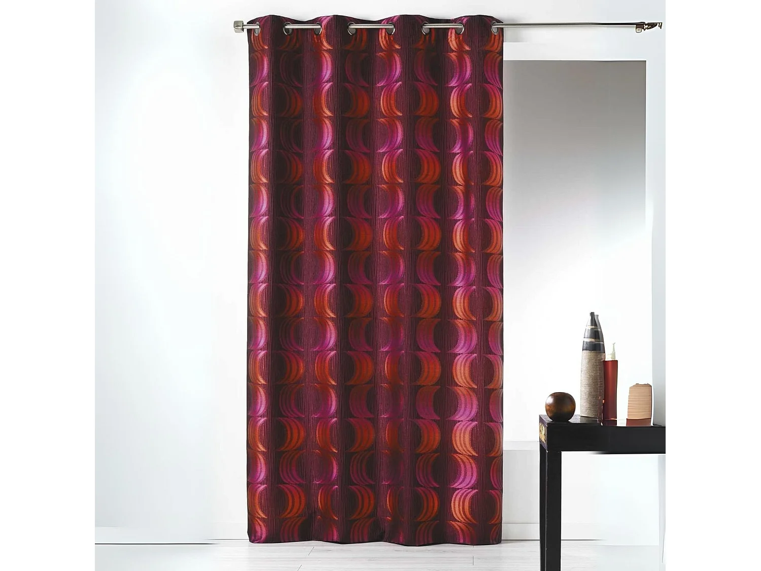 Rideau en Jacquard à Imprimés "Croissant de Lune"