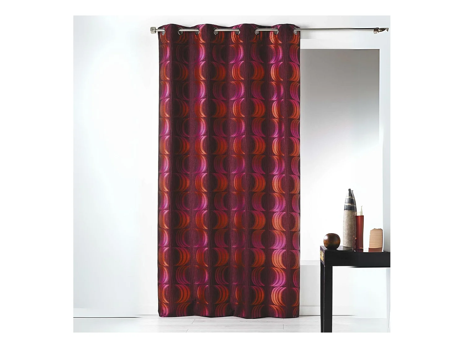 Rideau en Jacquard à Imprimés "Croissant de Lune"
