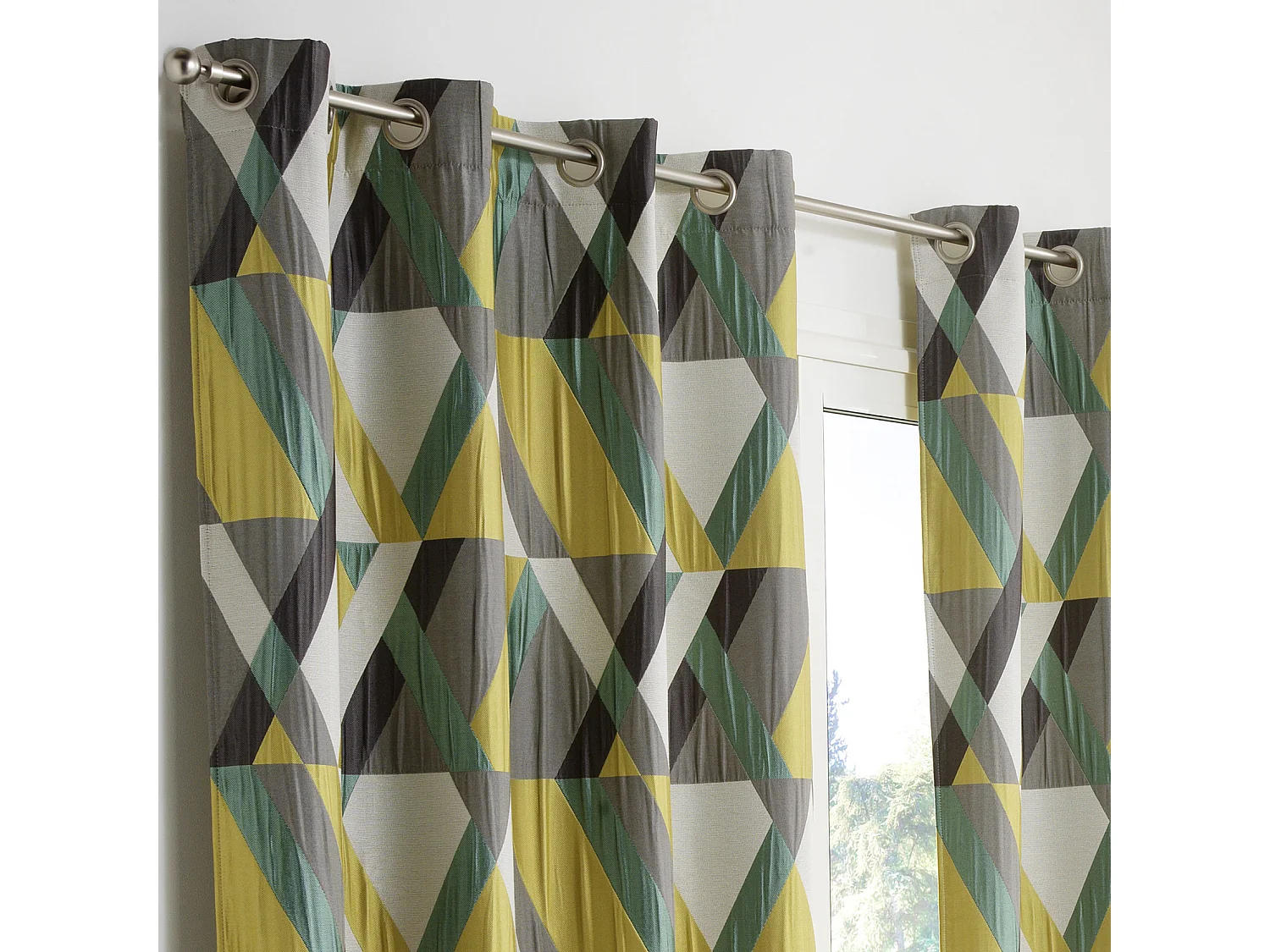 Cortina de decoración geométrica 140 x 260 cm