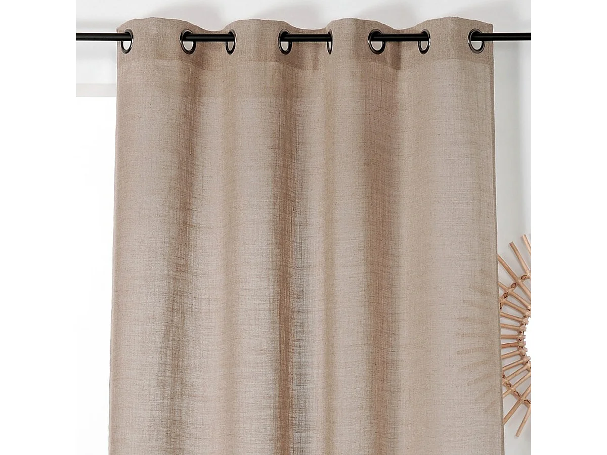 Rideau tamisant et naturel en 100% lin