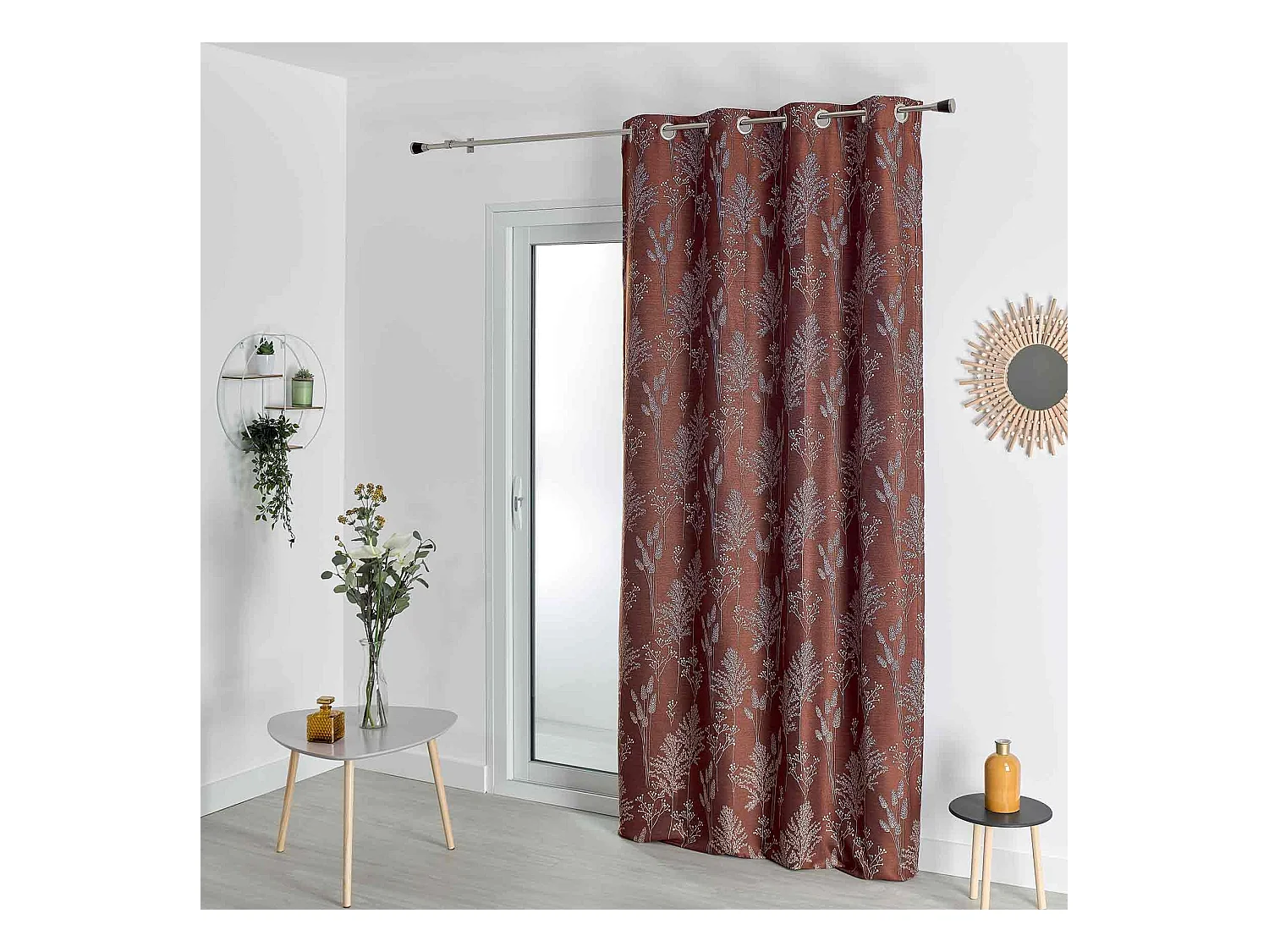 Rideau jacquard esprit nature