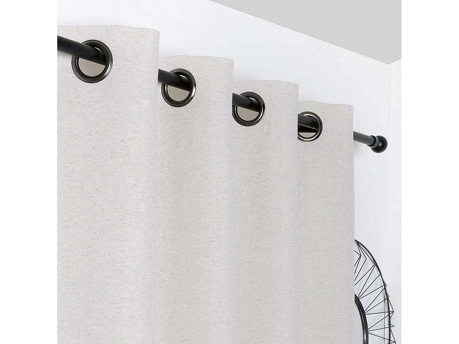 Dekorativer Vorhang mit Chevron-Muster 140 x 260 cm