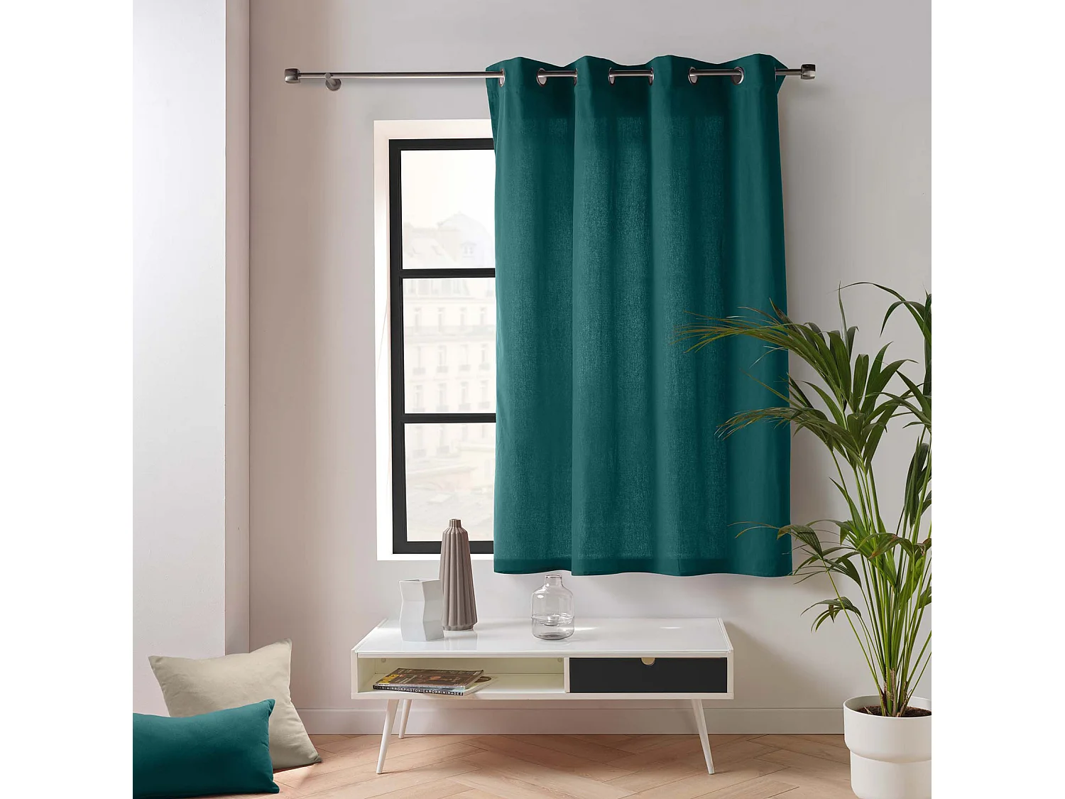 Rideau à Œillets "Twily" 135x180cm Émeraude