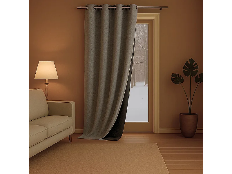 Rideau anti-froid doublé polaire