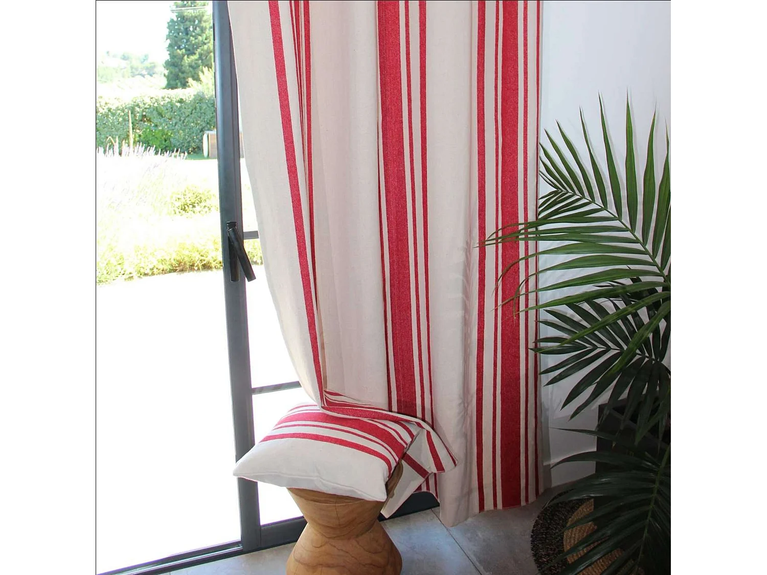 Dicker rustikaler Baumwollvorhang mit Ösen 150 x 250 cm