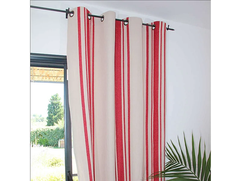 Dicker rustikaler Baumwollvorhang mit Ösen 150 x 250 cm