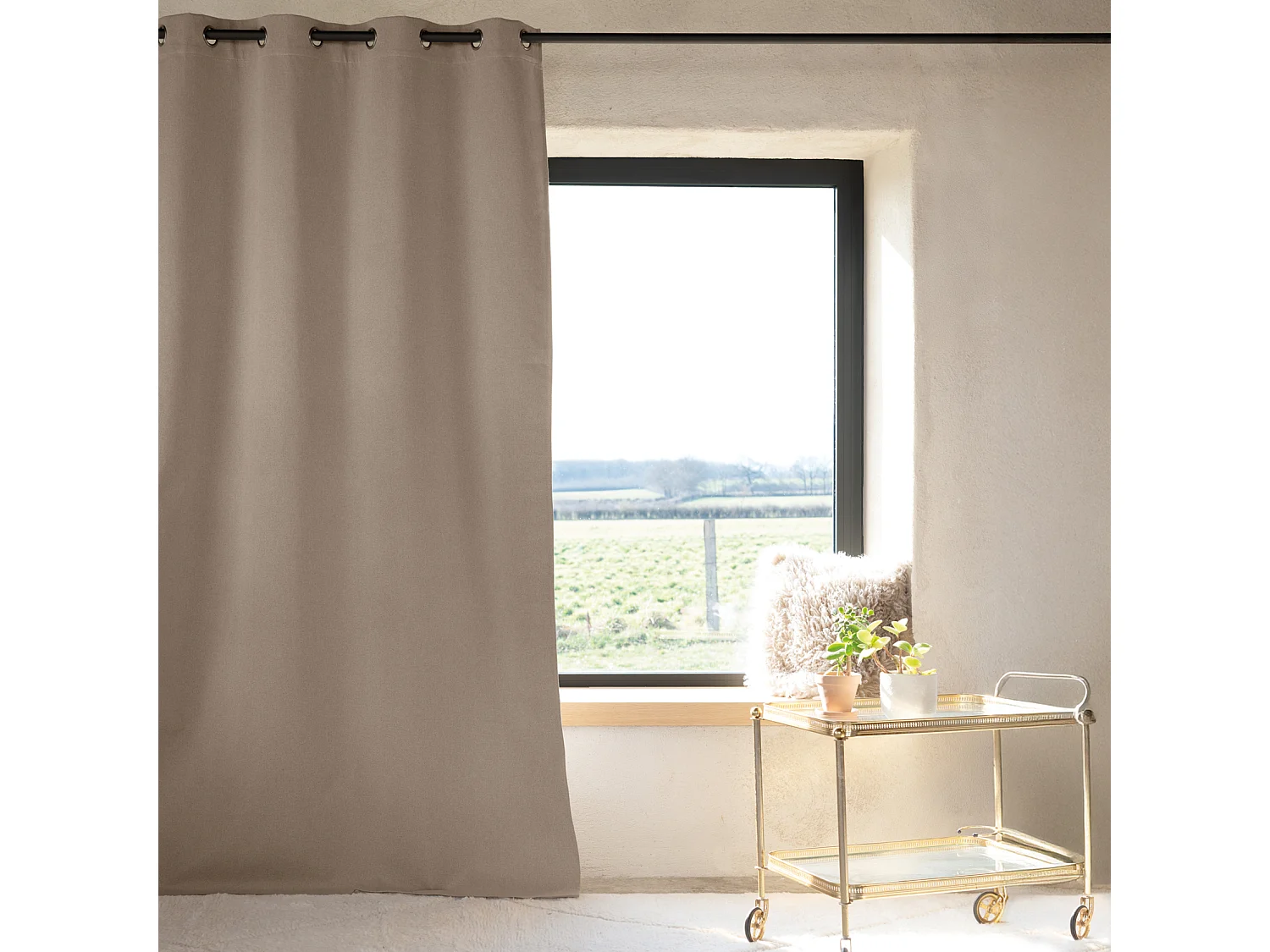 100% Verdunkelungsvorhang, thermisch und schallisolierend 135 x 260 cm