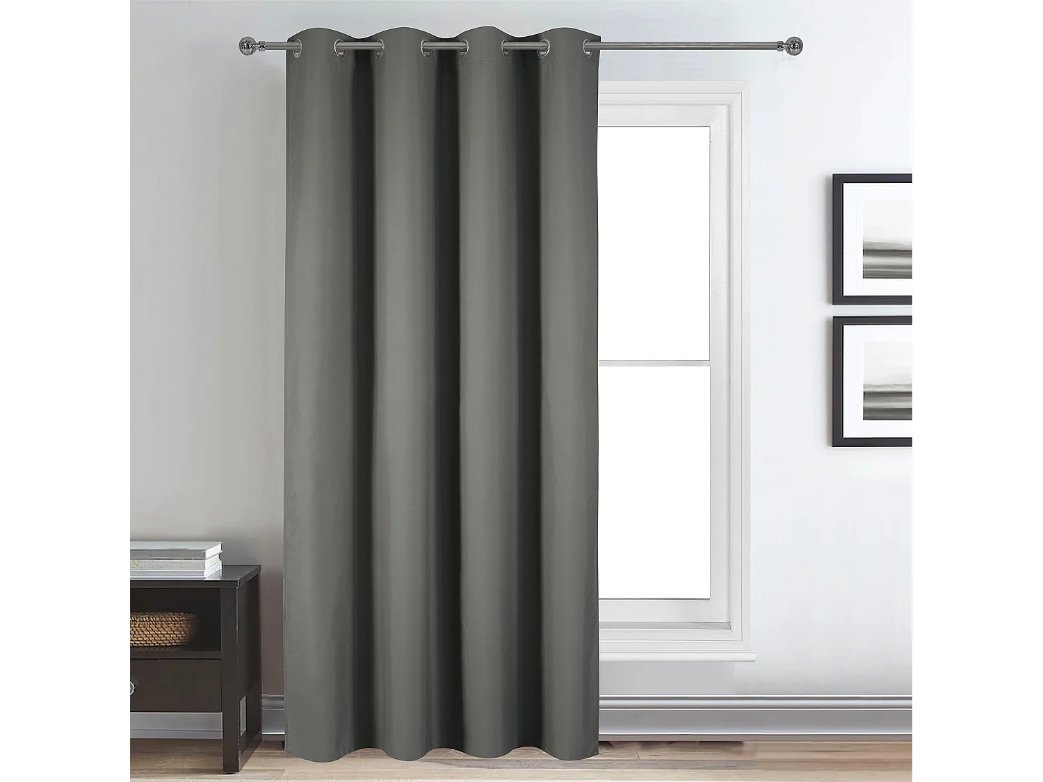 Rideau déco uni occultant et thermique