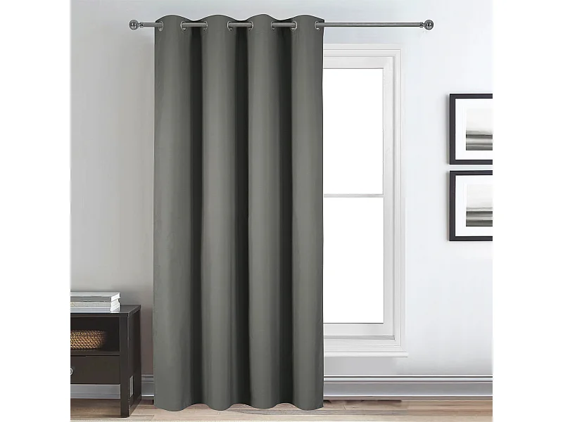 Cortina decorativa lisa opaca y térmica