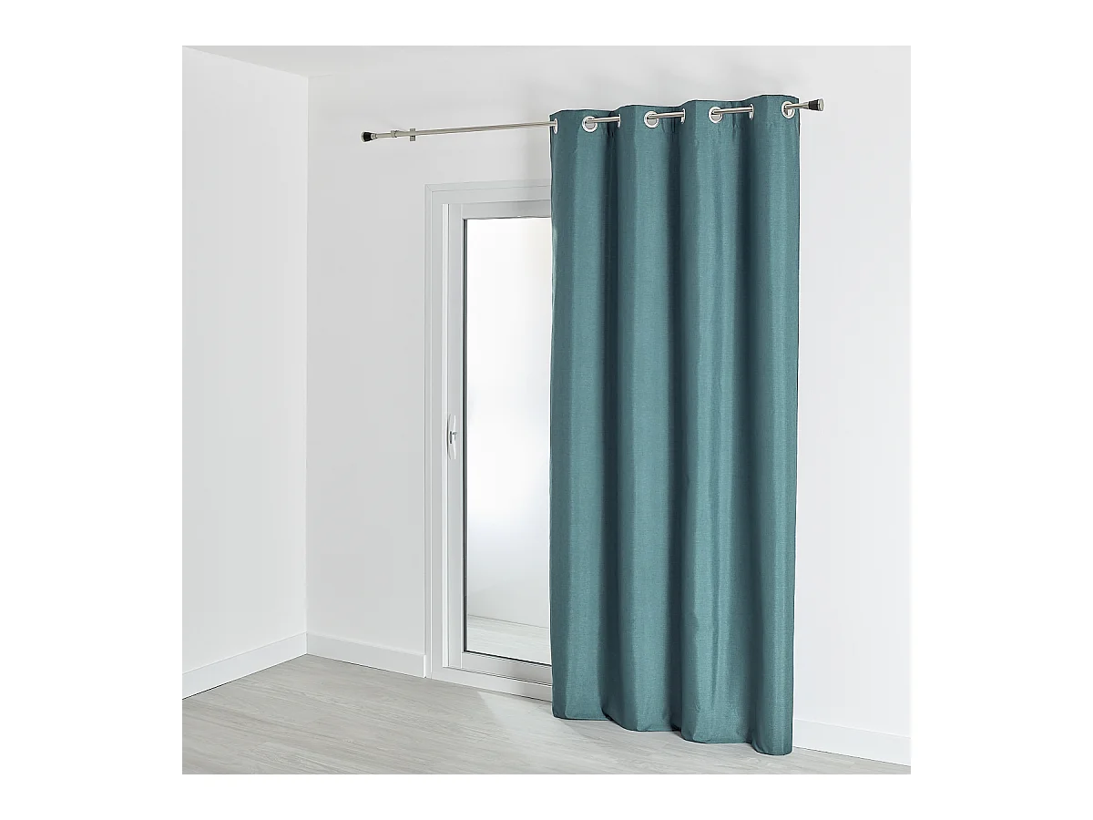 100% lichtdichte Unifarben Vorhang mit melierten Effekt 140 x 260 cm