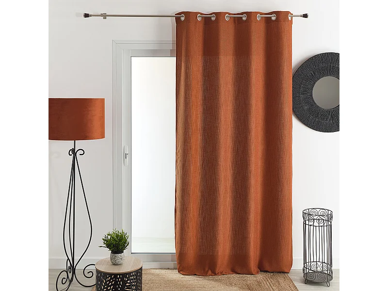 Cortina semitransparente con efecto tejido 140 x 260 cm