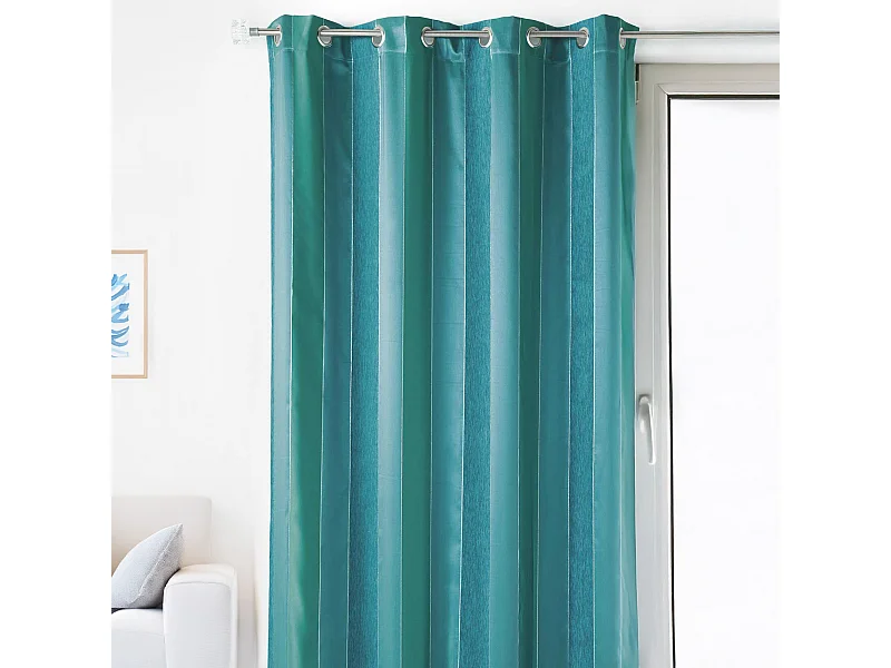 Cortina en Jacquard con Rayas "Chenilla" Verticales 135 x 260 cm