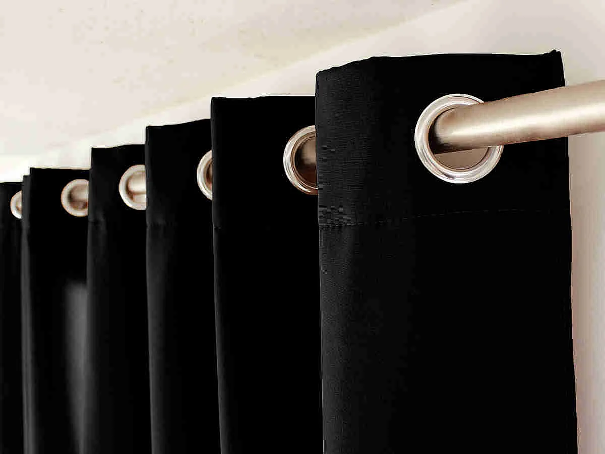 Rideau Thermique Occultant "Glacier" 135x240cm Noir