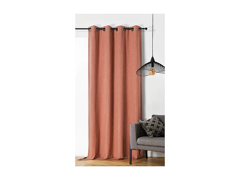 Verdunkelnder und isolierender Vorhang mit Gewebeeffekt 140 x 260 cm