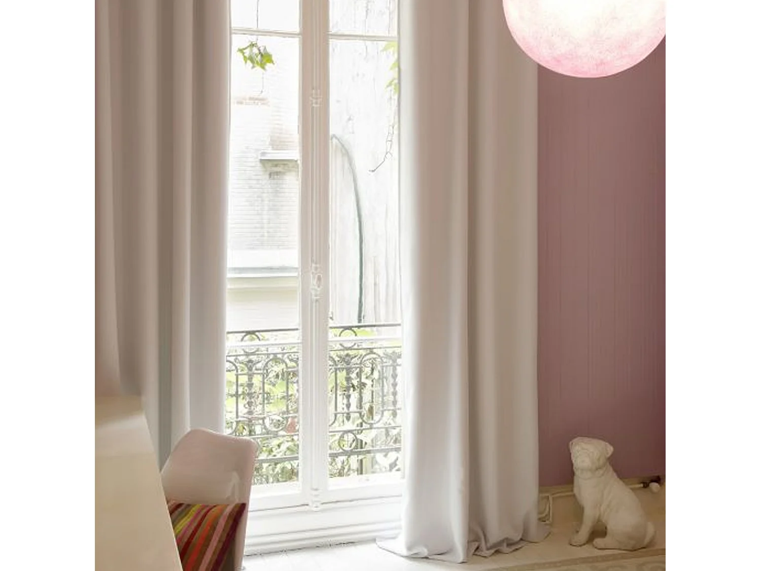 Rideau Phonique Occultant et Thermique "MOONDREAM" galon fronceur