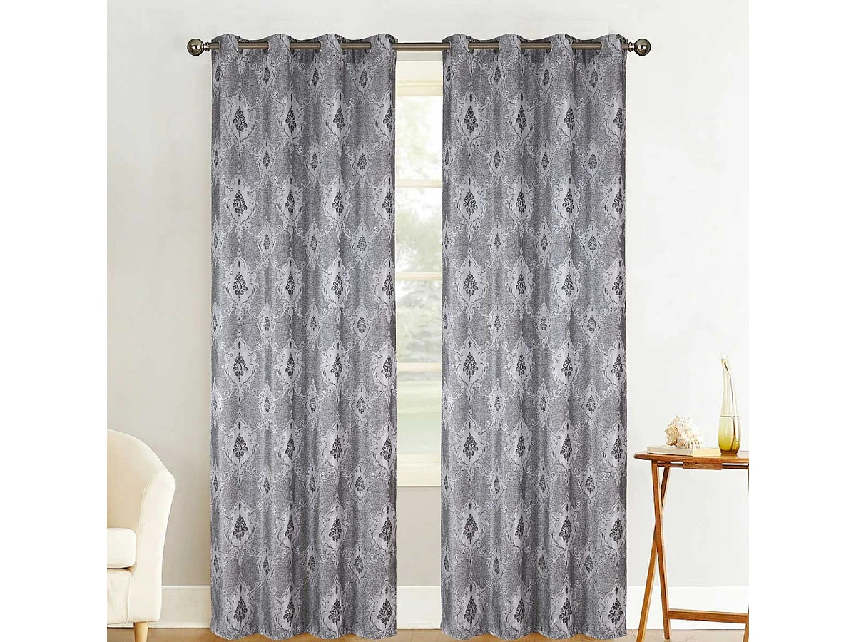 Paire de rideaux tamisants baroque