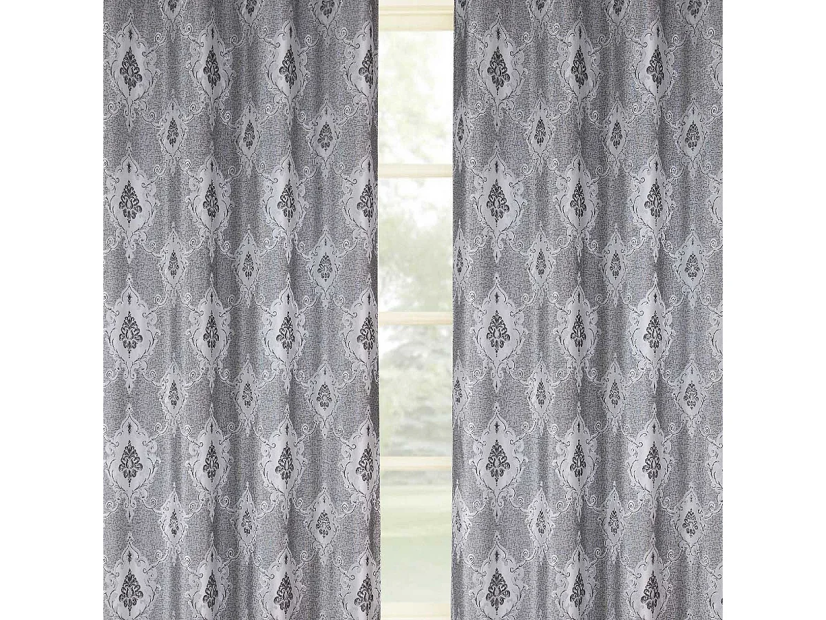 Paire de rideaux tamisants baroque