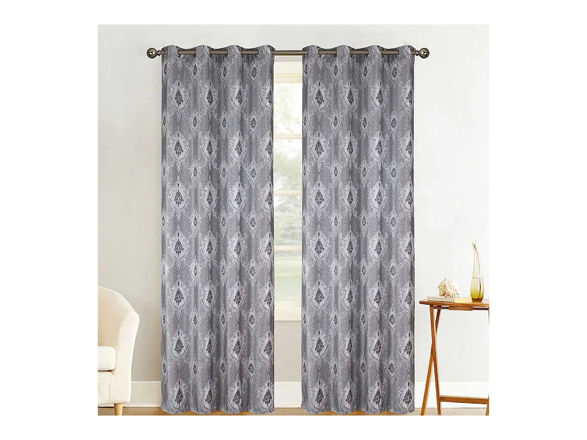 Paire de rideaux tamisants baroque