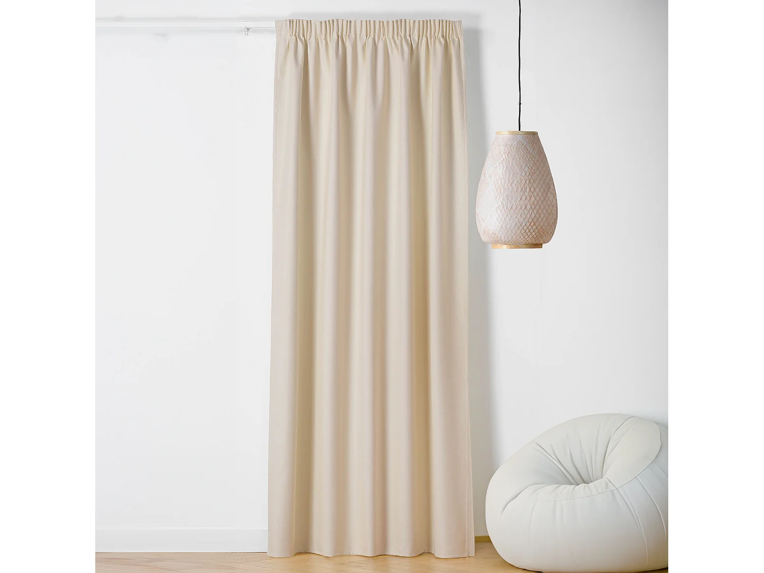 Gardine mit Kräuselband, Verdunkelnd und Chenille-Effekt 135 x 260 cm