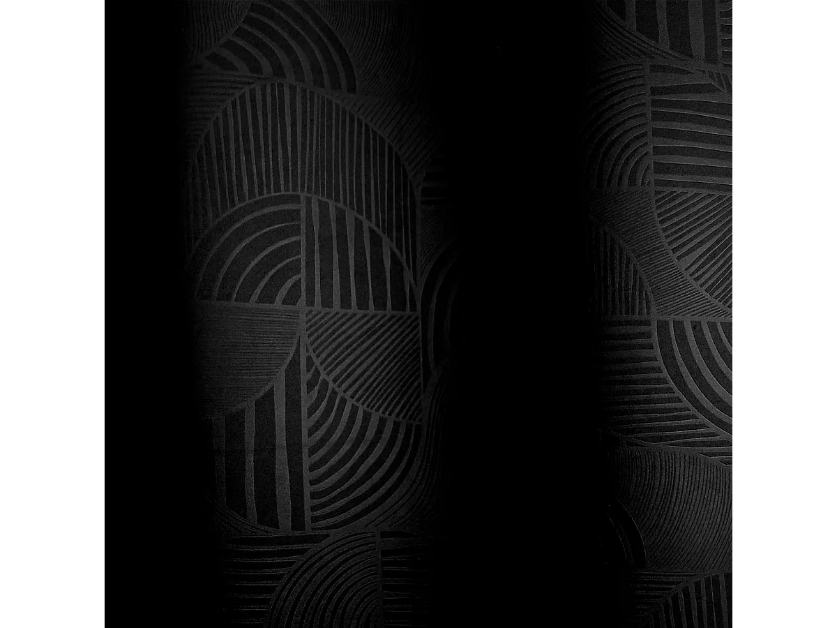 Ösenvorhang blickdicht mit geometrischem Druck 140 x 240 cm