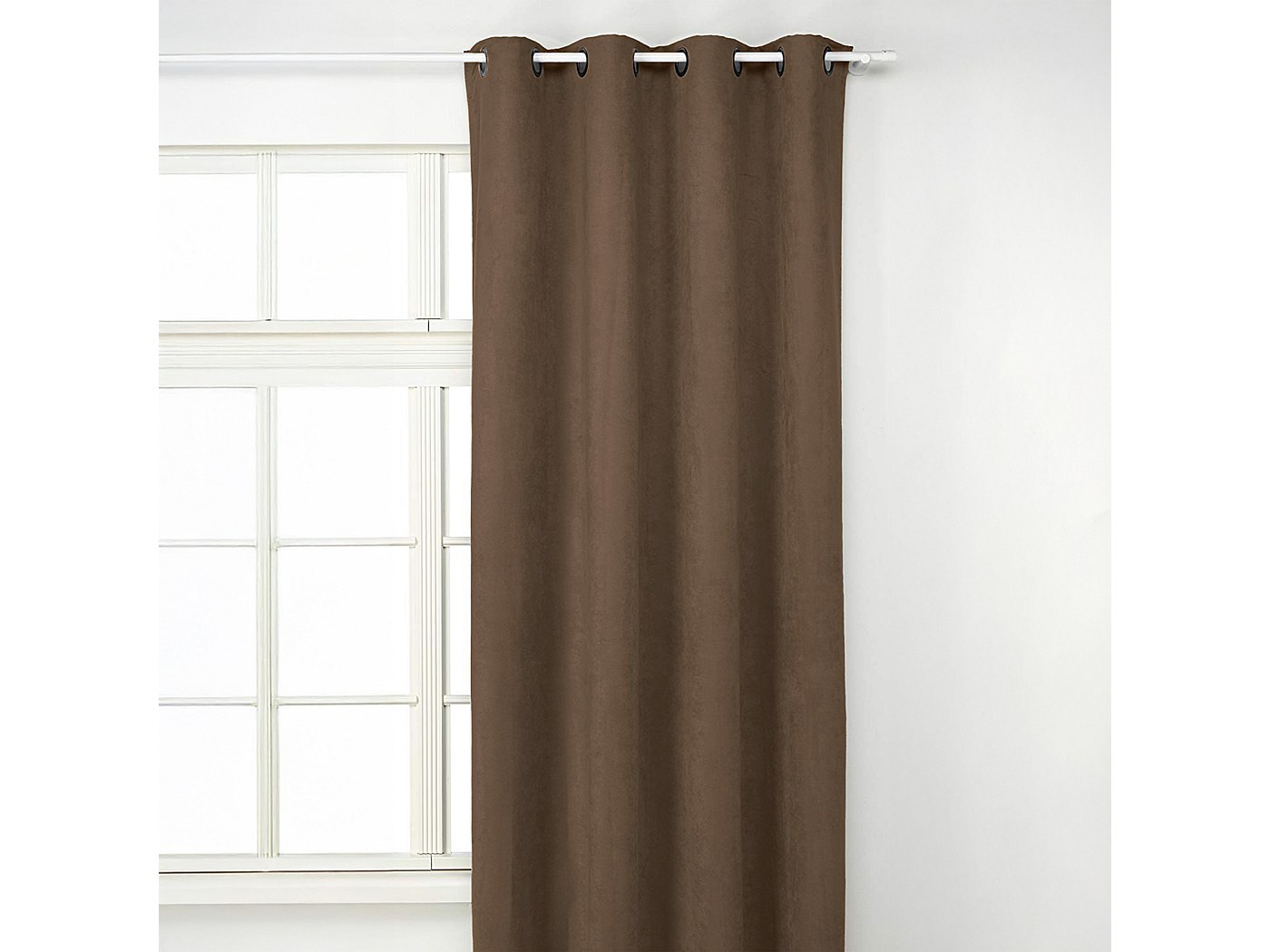 Cortina Puerta Ventana 140x280 Cm Tejido Trenzado Semitransparente Opaco Ojales Acero Gris