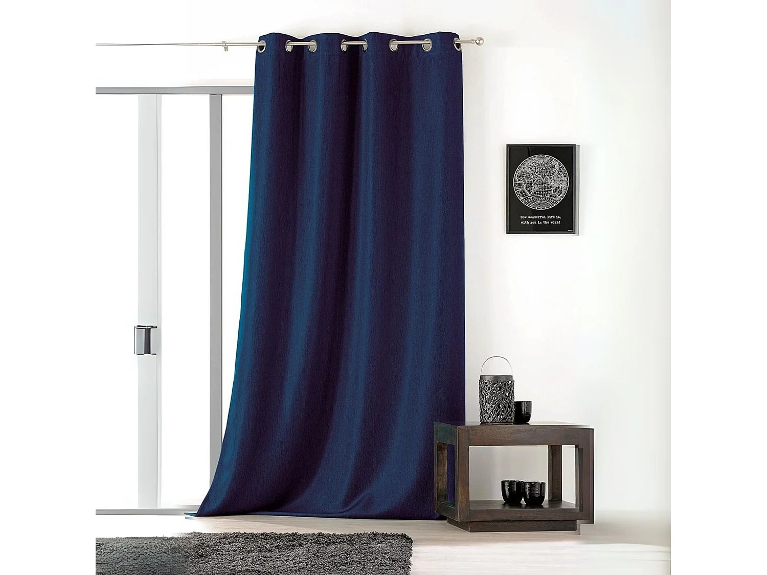 Cortina lisa con ollaos