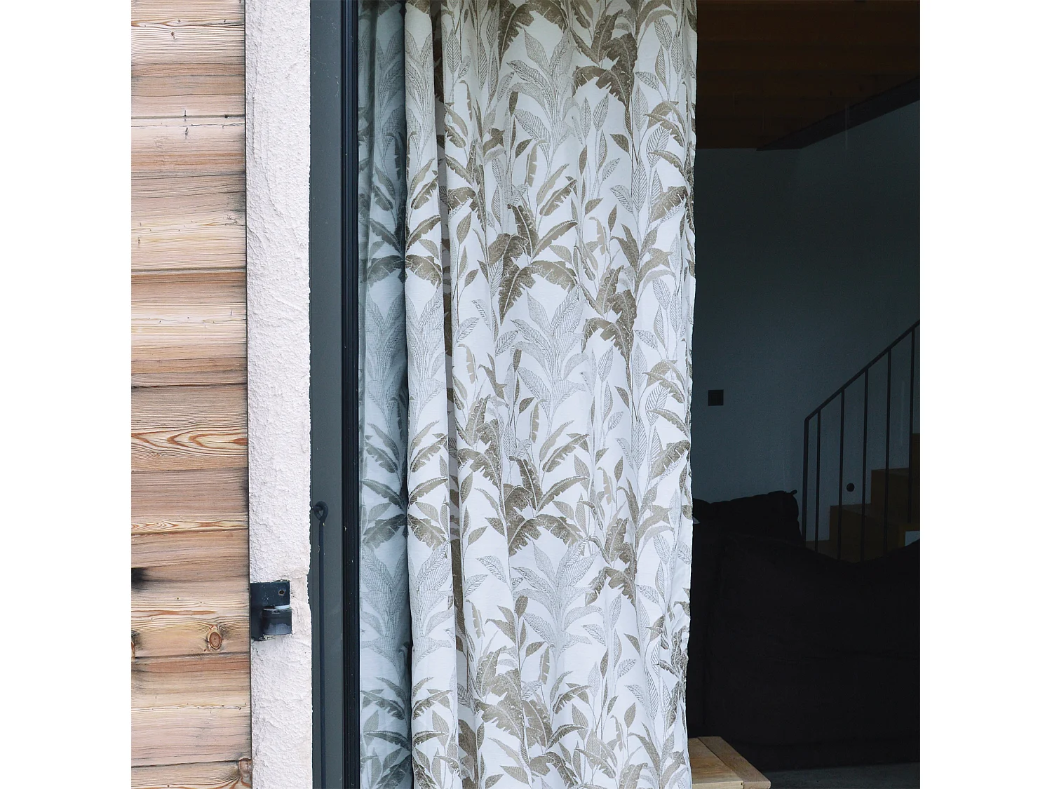 Cortina Jacquard con Motivo de Jungla 140 x 260 cm