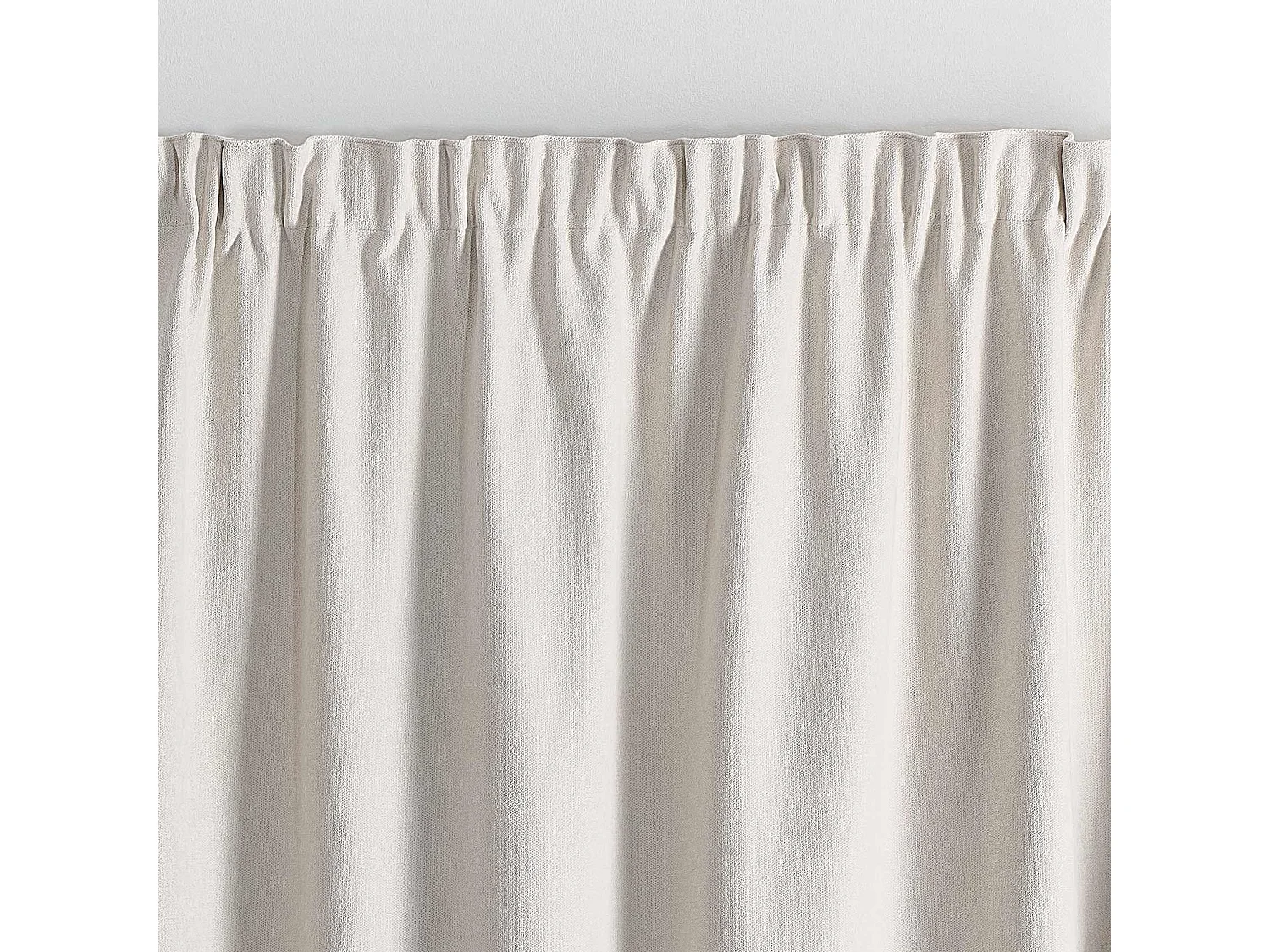 Rideau thermique phonique et semi occultant à galons fronceurs KONFOR