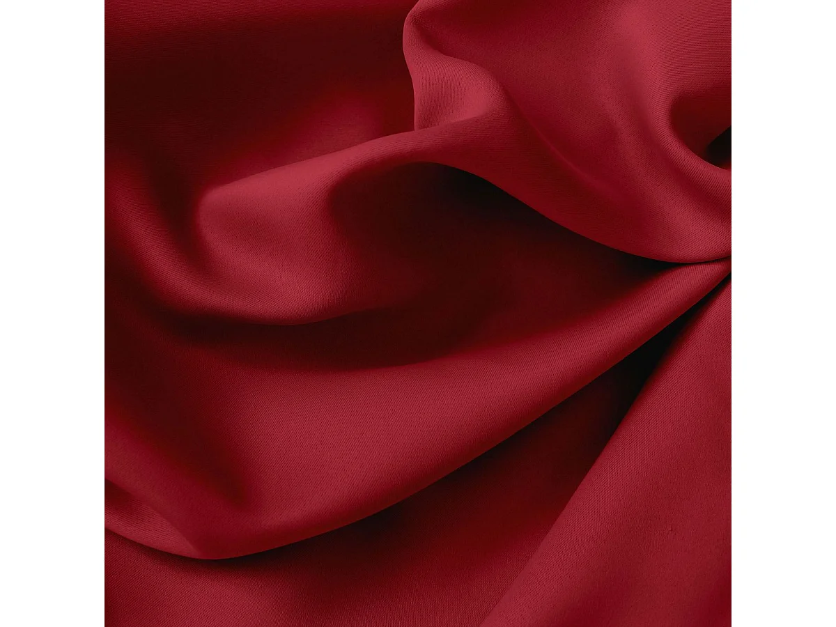 Rideau Occultant à Œillets "Reglisse" 140x240cm Rouge