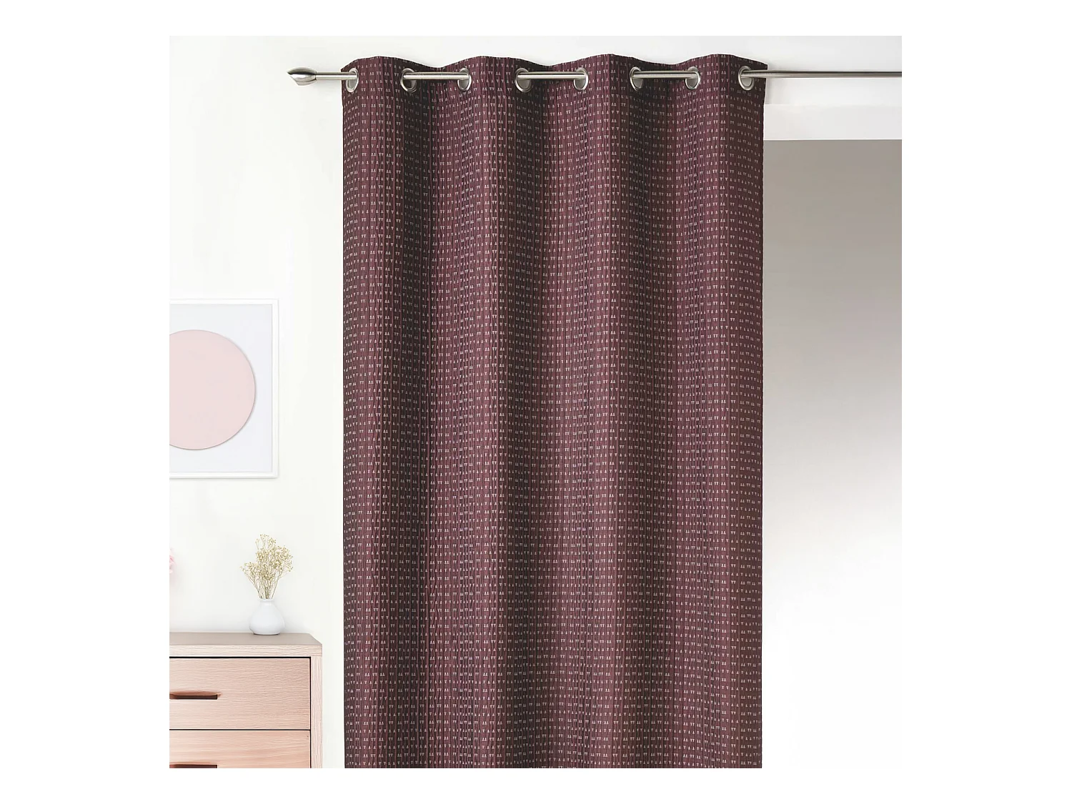 Rideau épais en Jacquard Uni à Reliefs