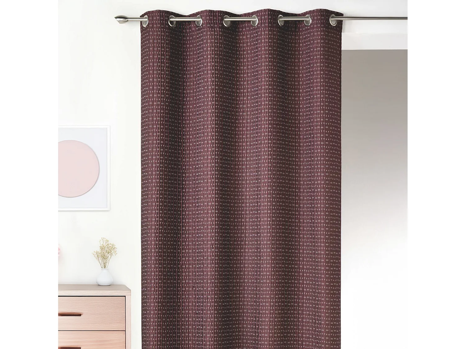 Rideau épais en Jacquard Uni à Reliefs