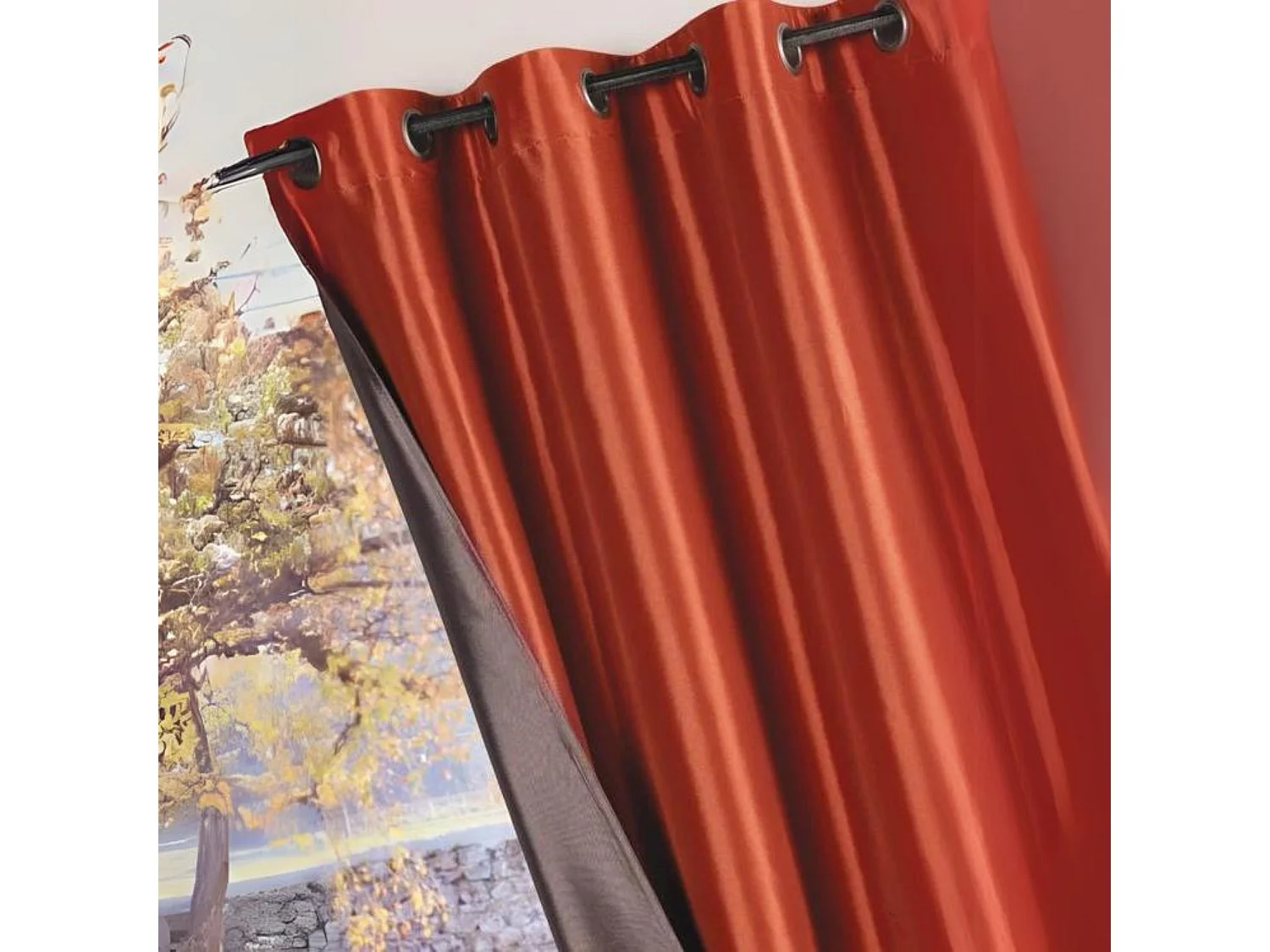 Cortina Reversible de Tafetán 140 x 260 cm