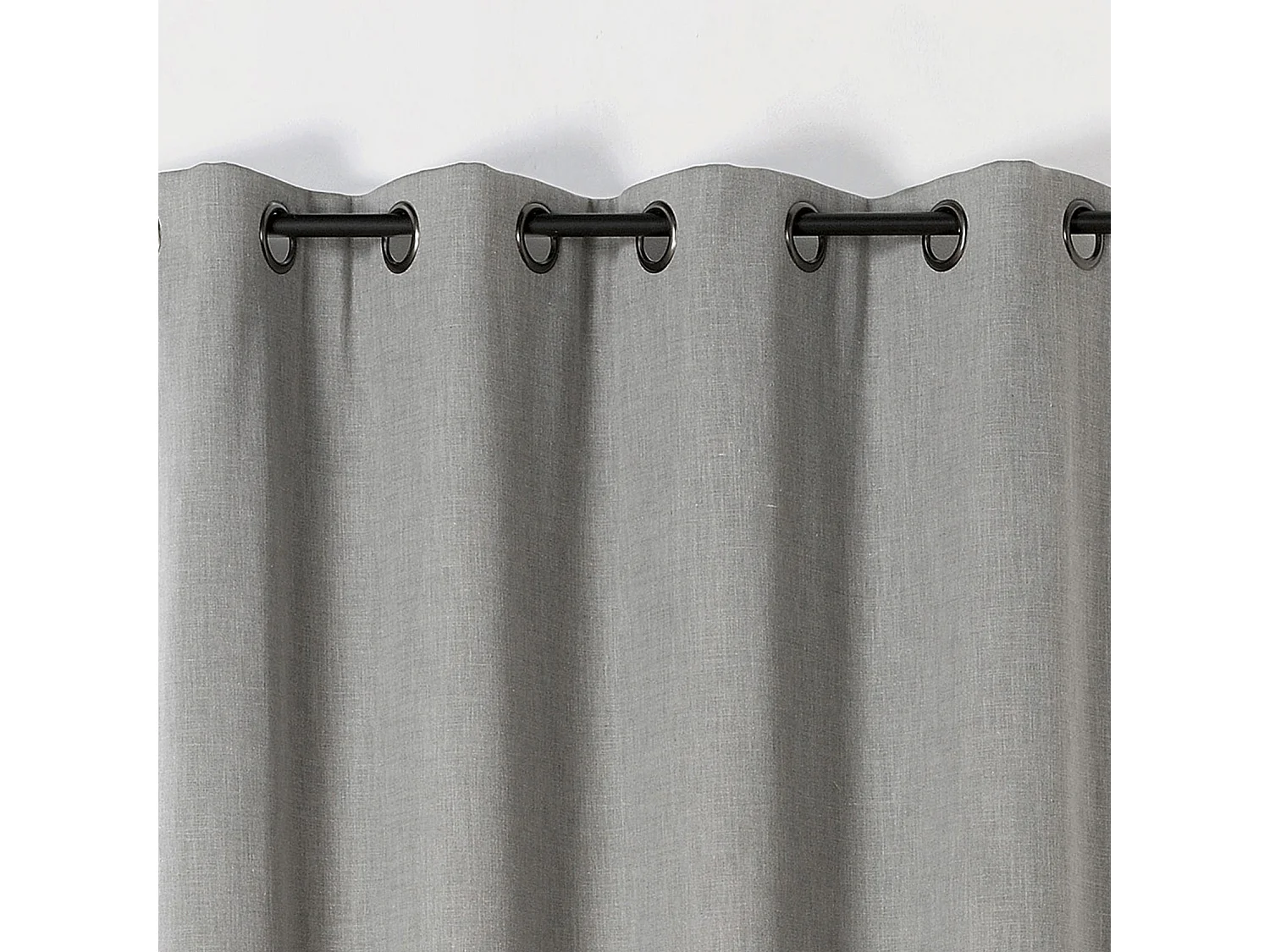 Cortina oscurecedora y aislante con efecto tejido 140 x 260 cm