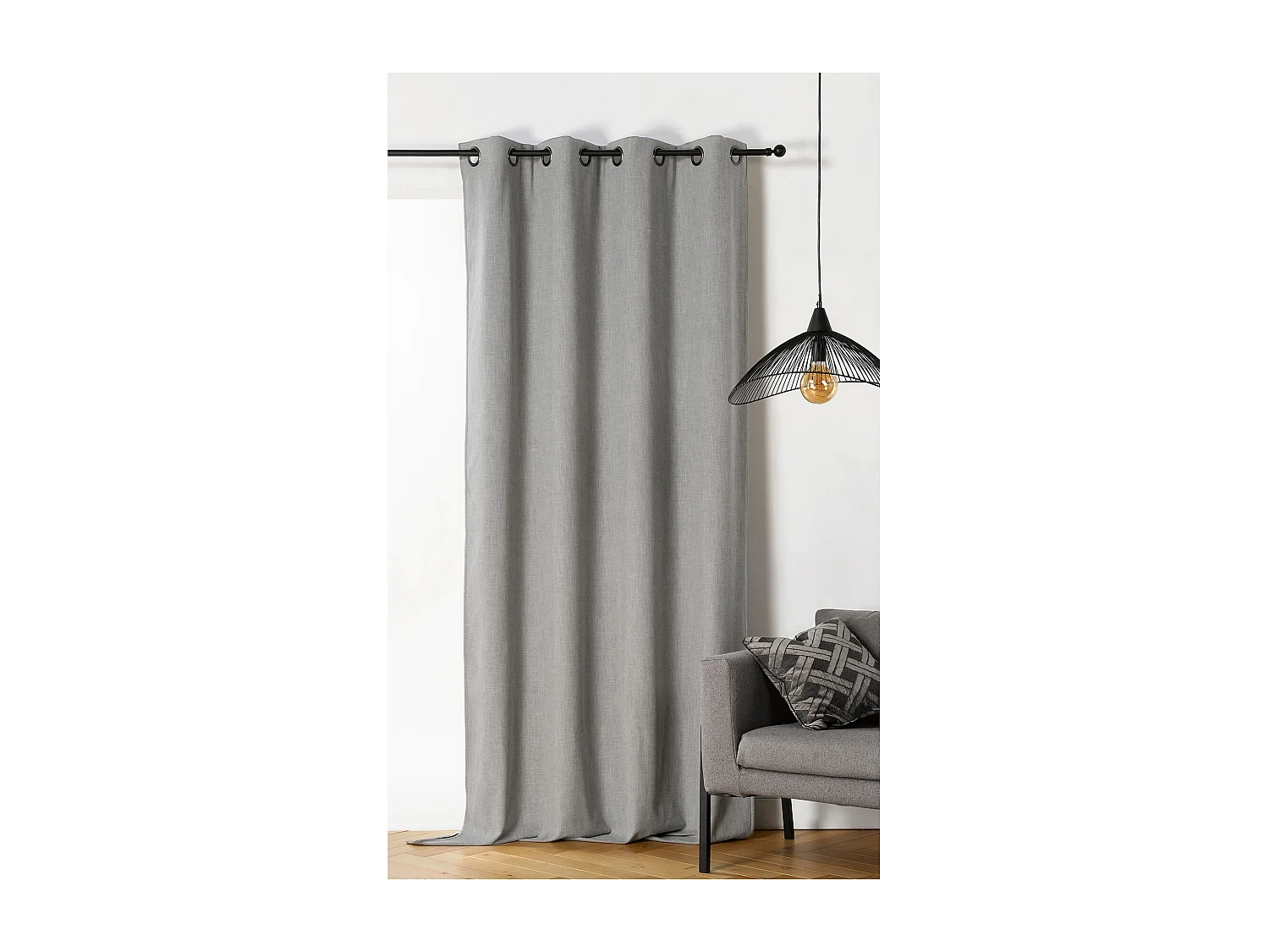 Verdunkelnder und isolierender Vorhang mit Gewebeeffekt 140 x 260 cm