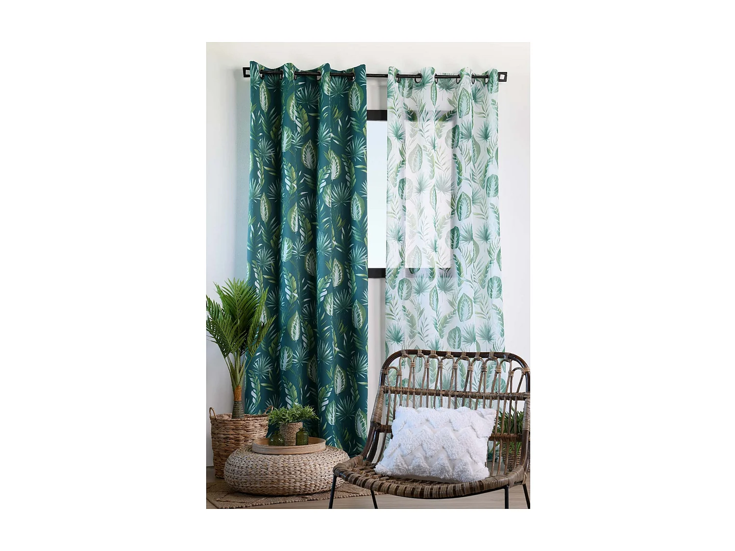 Rideau occultant au style nature