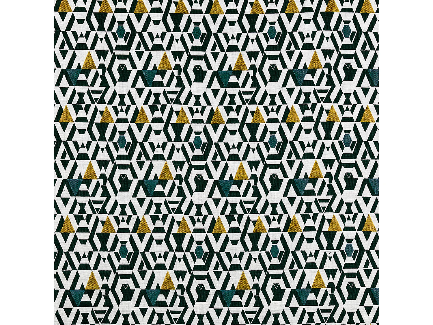 Cortina estampada motivos geométricos sobre fondo blanco 135 x 260 cm