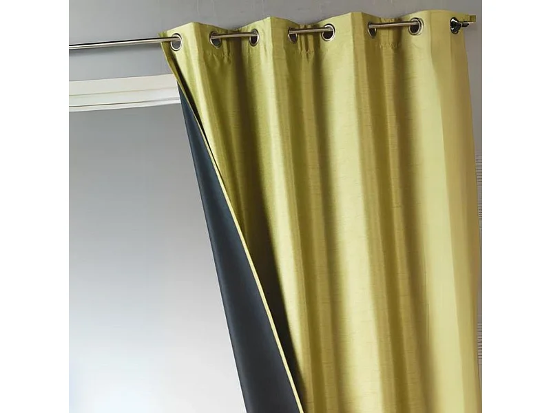 Cortina lisa en shantung ocultante 3 capas 140 x 260 cm