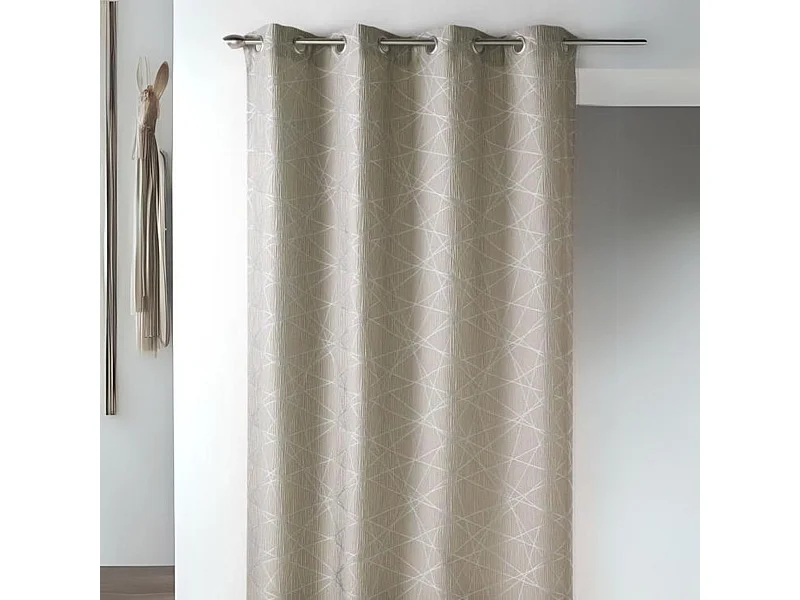 Rideau en Jacquard à Imprimés Design