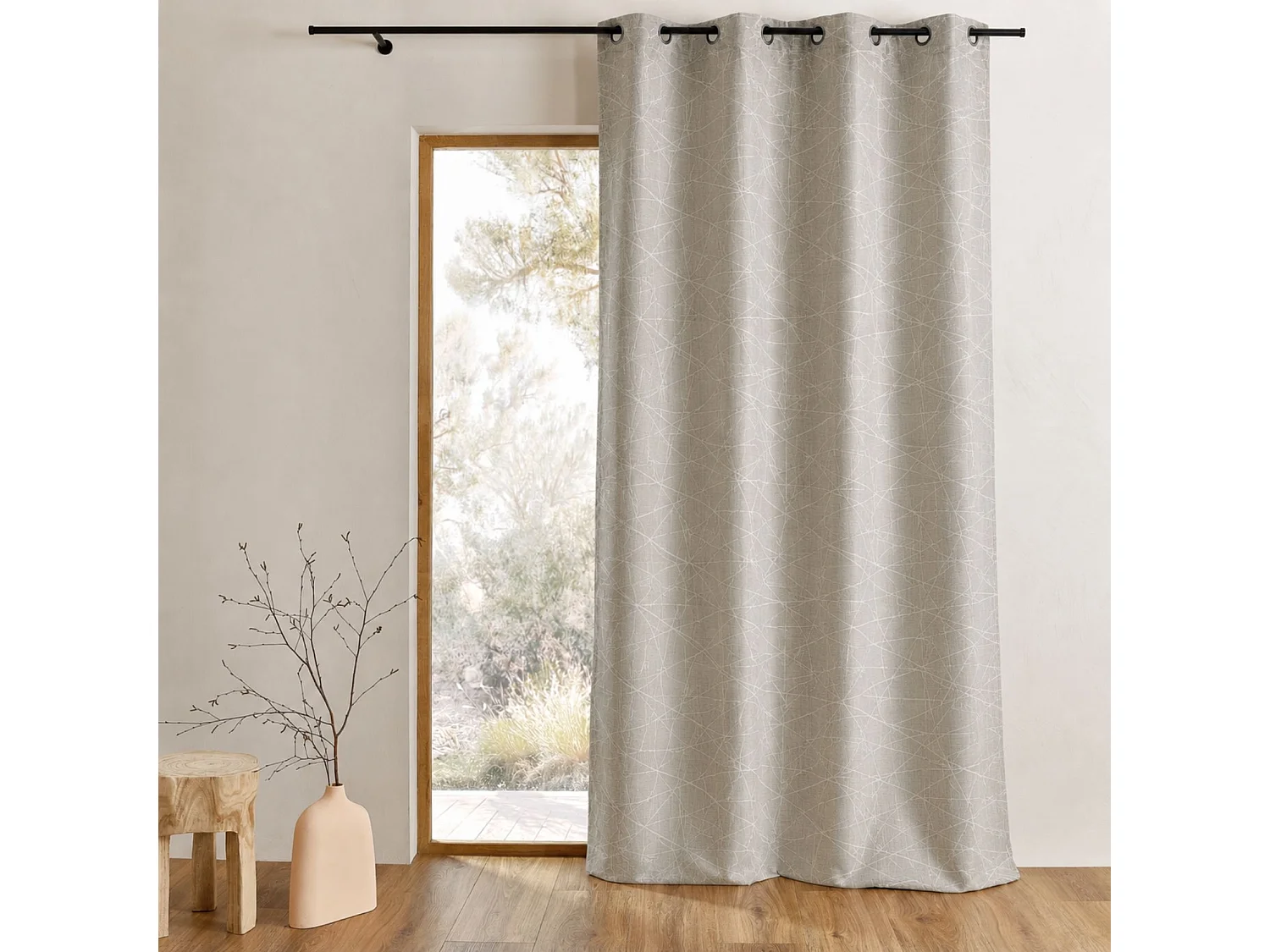 Rideau en Jacquard à Imprimés Design