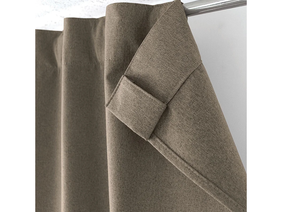 Rideau Occultant Opacité Maximale "Eclipse" 140x240cm Taupe