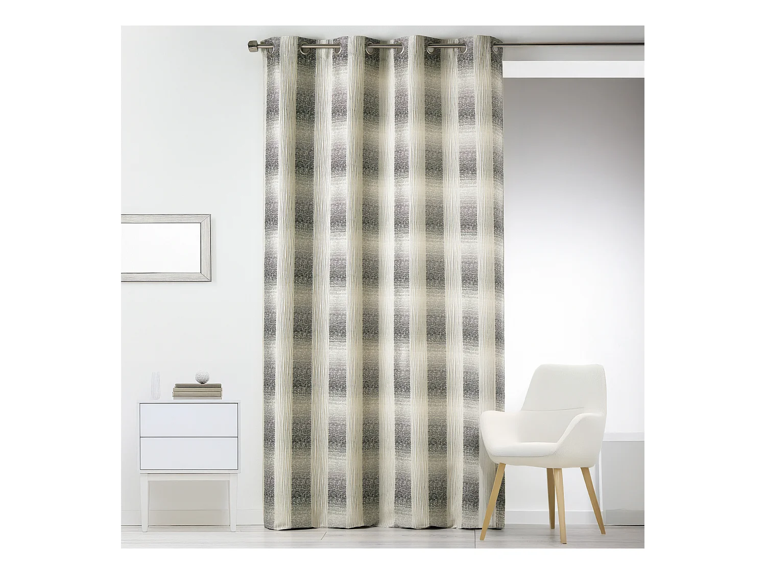 Rideau en Jacquard Effet Quadrillé