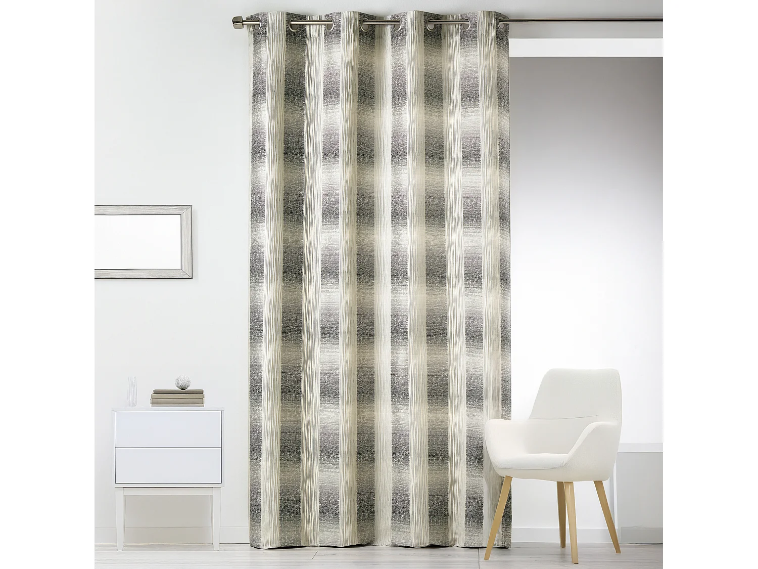 Rideau en Jacquard Effet Quadrillé