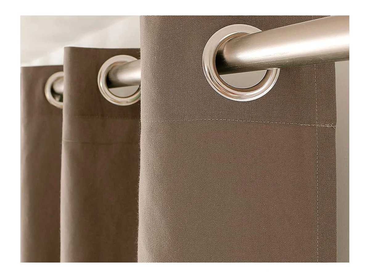 Farbenfroher Vorhang aus reiner Baumwolle 8 Ösen