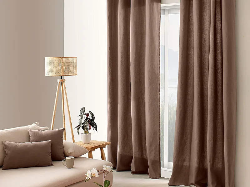 Cortina colorida de algodón puro 8 ollaos