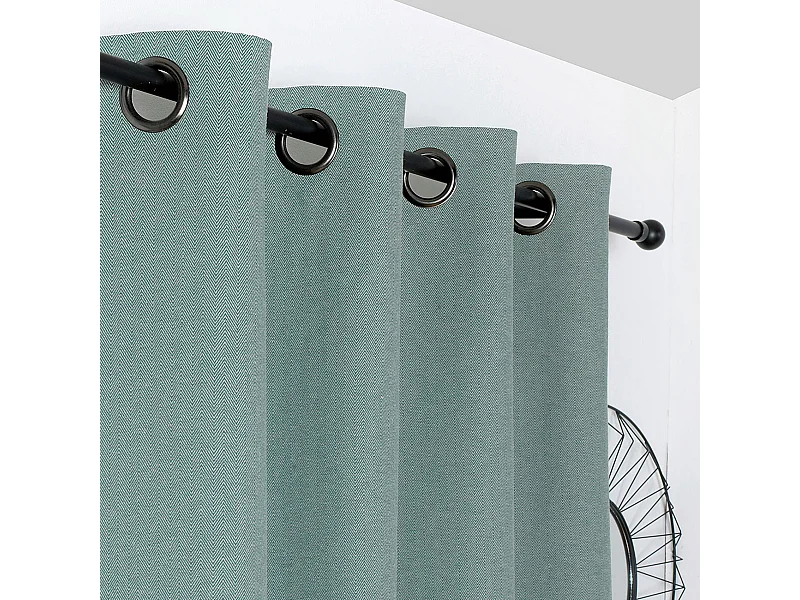 Dekorativer Vorhang mit Chevron-Muster 140 x 260 cm